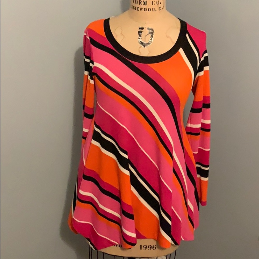 SPoint Striped Knit Tunic Top, SZ M.